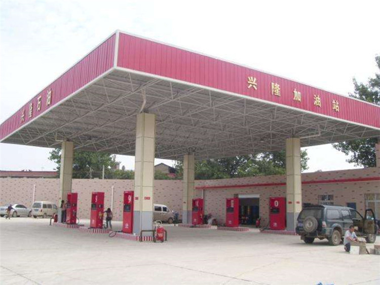 枣阳加油站钢结构网架案例9